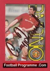 Manchester United Gary Pallister Autograph Signed Football Card Man Utd