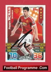 Manchester United Paddy McNair Autograph Signed Football Card Man Utd