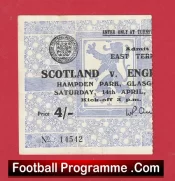 Scotland v England 1956 – Football Match Ticket Hampden Park
