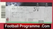 Inter Milan v Manchester United 2010 – Match Ticket San Siro Italy