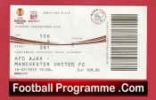 Ajax v Manchester United 2012 – Football Match Ticket Dutch