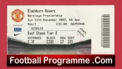 Manchester United v Blackburn Rovers 2007 – Football Ticket