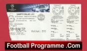 Galatasaray v Manchester United 2012 – Match Ticket Turkey