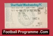 Sheffield Wednesday v Manchester United 1994 – Semi Final Match Ticket