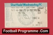 Sheffield Wednesday v Manchester United 1994 – Semi Final Match Ticket