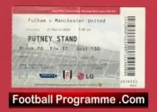 Fulham v Manchester United 2009 – Match Ticket