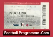 Fulham v Manchester United 2009 – Match Ticket