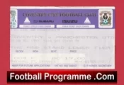 Coventry City v Manchester United 1997 – Football Ticket