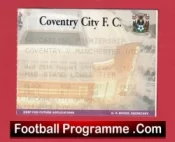 Coventry City v Manchester United 1999 – Football Ticket