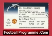 Manchester United v Olympique Lyonnais 2004 – Match Ticket