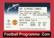 Manchester United v Olympique Lyonnais 2004 – Match Ticket