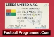 Leeds United v Manchester United 1996 – Match Ticket