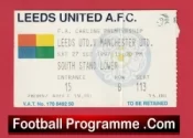 Leeds United v Manchester United 1997 – Match Ticket