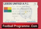 Leeds United v Manchester United 1997 – Match Ticket