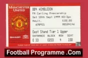 Manchester United v Wimbledon 1999 – Match Ticket