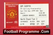 Manchester United v Everton 1999 – Match Ticket