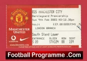 Manchester United v Manchester City 2003 – Football Ticket