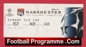 Olympique Lyonnais v Manchester United 2004 Football Ticket France
