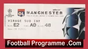 Olympique Lyonnais v Manchester United 2004 Football Ticket France