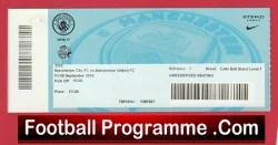 Manchester City v Manchester United 2016 - Football Ticket