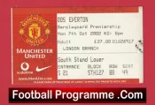 Manchester United v Everton 2002 – Football Ticket