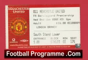 Manchester United v Newcastle United 2002 – Football Ticket