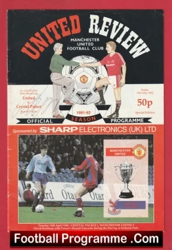  Crystal Palace v Manchester United1990 2010 - FA Cup Final Souvenir 20th Football Programme .COM Football Programmes Memorabilia