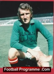 Manchester United Alex Stepney Autograph Signed Picture Man Utd