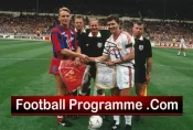 Manchester United Bryan Robson Autograph Signed Picture 1990 Cup Final