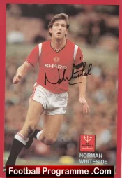 Manchester United Norman Whiteside Autograph Signed Picture