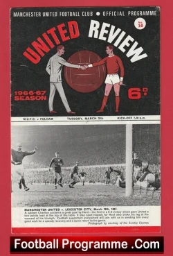  Manchester United v West Ham United 1967 - Man Utd Programmes Football Programme .COM Football Programmes Memorabilia