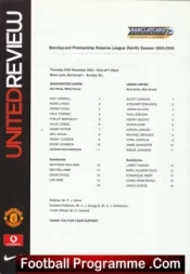 Manchester United v Leeds United 2003 – Reserves