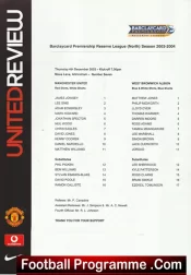 Manchester United v WBA 2003 – Reserves