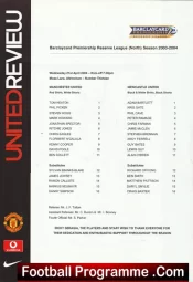 Manchester United v Newcastle United 2004 – Reserves