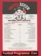 Manchester United v Derby County 1987 – Reserves Clayton Blackmore