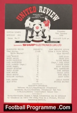  Manchester United v Liverpool 1989 - Reserves Clayton Blackmore Football Programme .COM Football Programmes Memorabilia