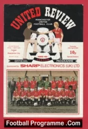 Manchester United v Manchester City 1986 Youth Cup Final First Leg