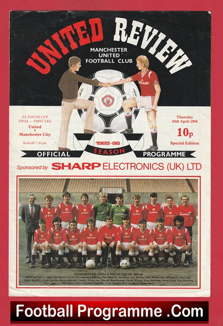 Manchester United v Manchester City 1986 Youth Cup Final First Leg - Image 2