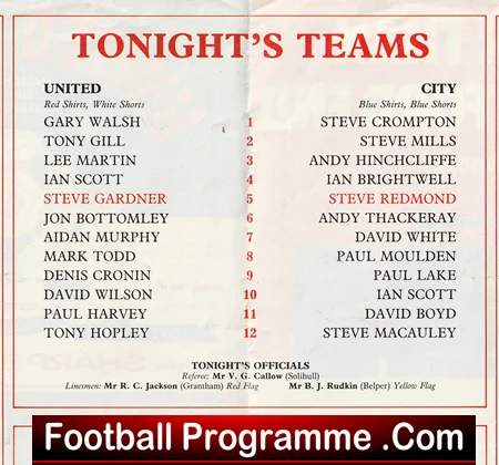 Manchester United v Manchester City 1986 Youth Cup Final First Leg - Image 3