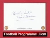 Manchester United Ernie Bond Autograph Signed Man Utd 1950 – 1952