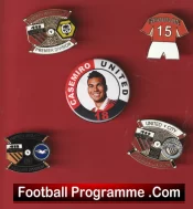 Manchester United Football Badge Collection Man Utd Badges X 5