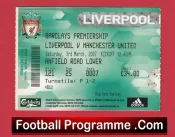 Liverpool v Manchester United 2007 – Match Ticket