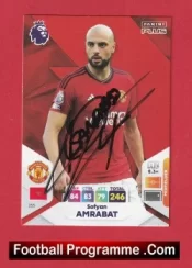 Manchester United Sofyan Amrabat Autograph Signed Football Card Man Utd