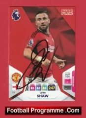 Manchester United Luke Shaw Autograph Signed Football Card Man Utd