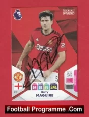 Manchester United Harry Maguire Autograph Signed Football Card Man Utd