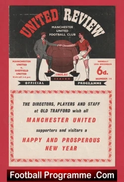  Manchester United v Leeds United 1964 - Man United 64 Football Programme .COM Football Programmes Memorabilia