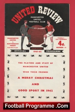  Manchester United v Sheffield Wednesday 1962 - FA Cup Football Programme .COM Football Programmes Memorabilia