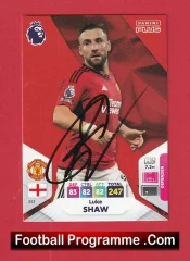 Manchester United Luke Shaw Autographed Signed Football Card Man Utd