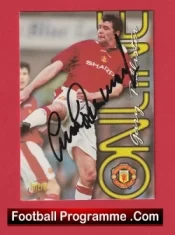 Manchester United Gary Pallister Autographed Signed Football Card Man Utd
