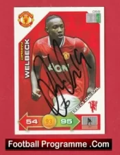 Manchester United Danny Welbeck Autographed Signed Football Card Man Utd
